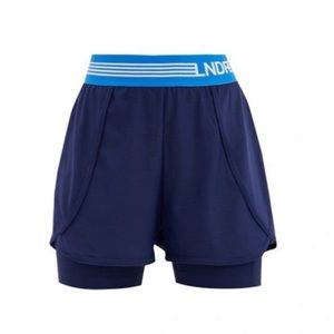 {sold} NWT LNDR Dooblé Logo-jacquard Layered Mesh Shorts